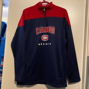 NHL YOUTH MONTREAL CANADIENS 1/4 ZIP SWEATER